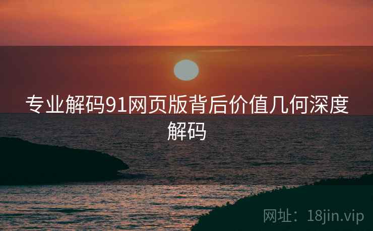专业解码91网页版背后价值几何深度解码