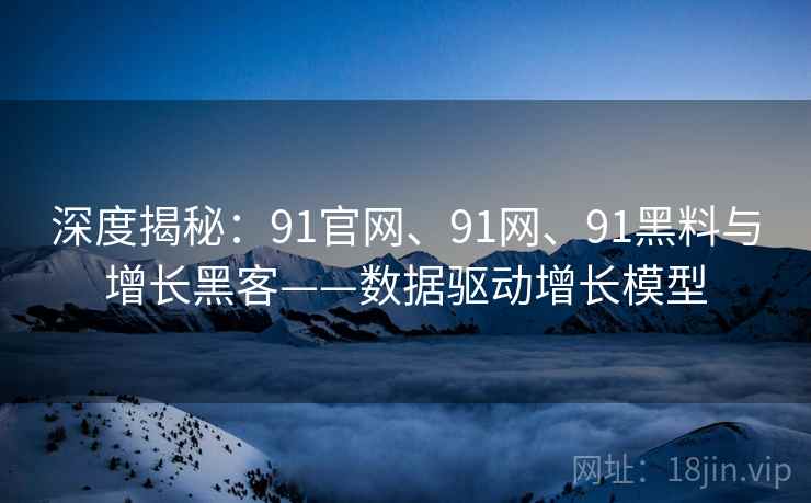 深度揭秘：91官网、91网、91黑料与增长黑客——数据驱动增长模型