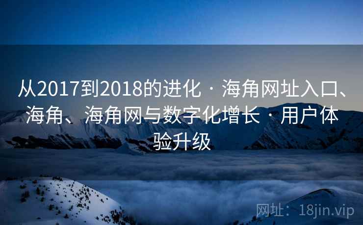 从2017到2018的进化 · 海角网址入口、海角、海角网与数字化增长 · 用户体验升级