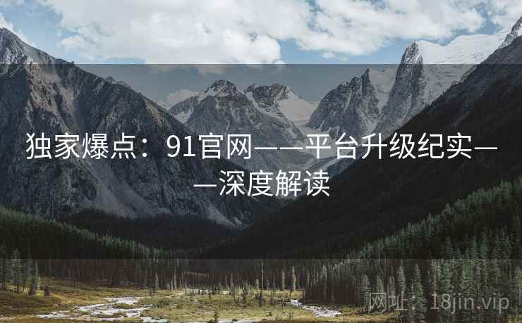 独家爆点：91官网——平台升级纪实——深度解读
