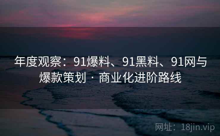 年度观察：91爆料、91黑料、91网与爆款策划 · 商业化进阶路线