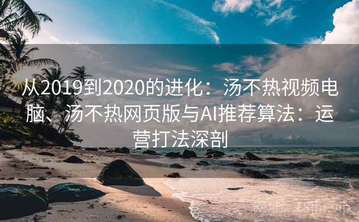 从2019到2020的进化：汤不热视频电脑、汤不热网页版与AI推荐算法：运营打法深剖