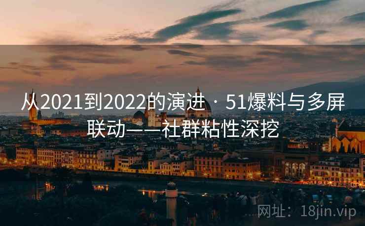 从2021到2022的演进 · 51爆料与多屏联动——社群粘性深挖