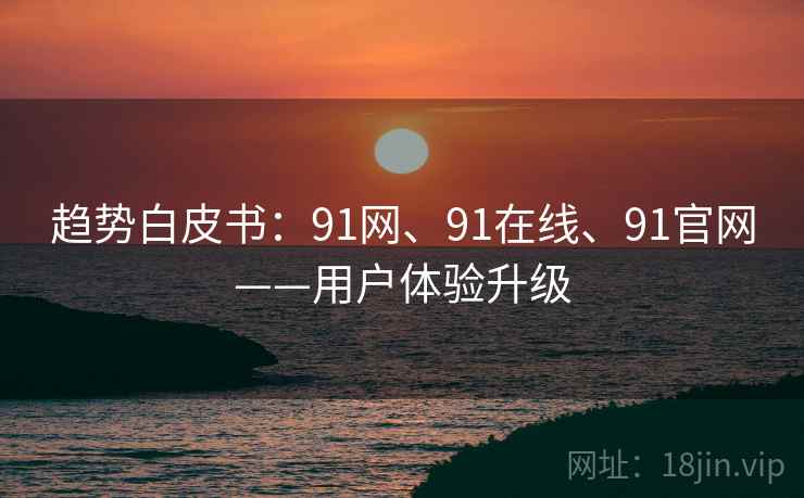 趋势白皮书：91网、91在线、91官网——用户体验升级
