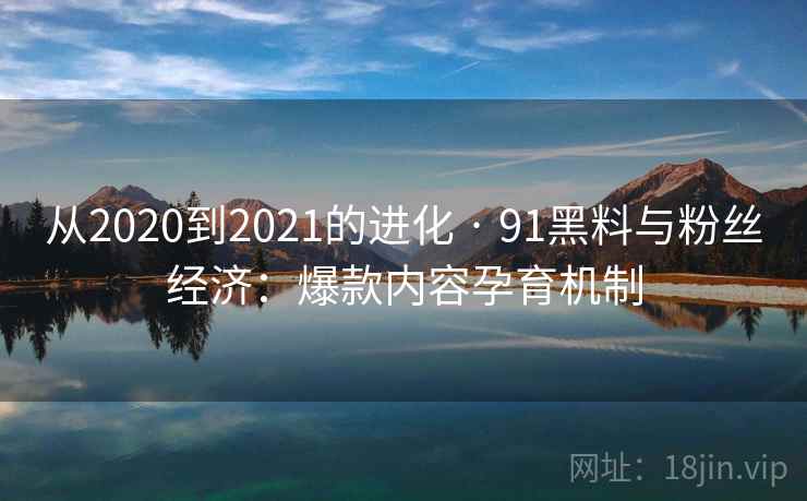 从2020到2021的进化 · 91黑料与粉丝经济：爆款内容孕育机制