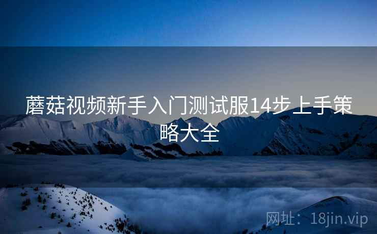 蘑菇视频新手入门测试服14步上手策略大全
