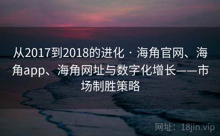 从2017到2018的进化 · 海角官网、海角app、海角网址与数字化增长——市场制胜策略